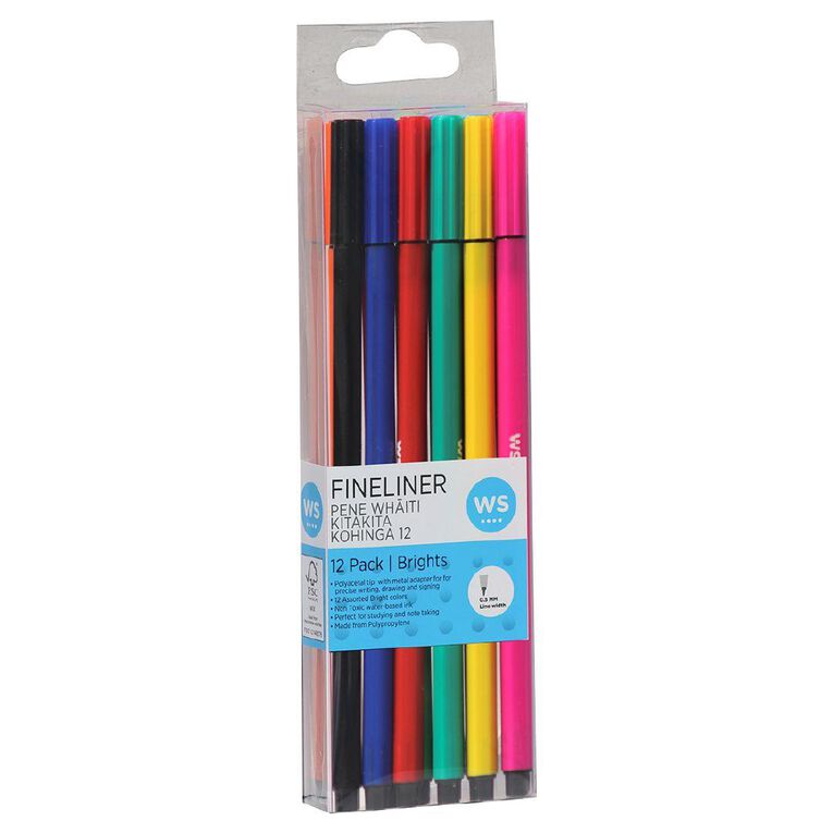 WS Fineliner Brights 12 Pack