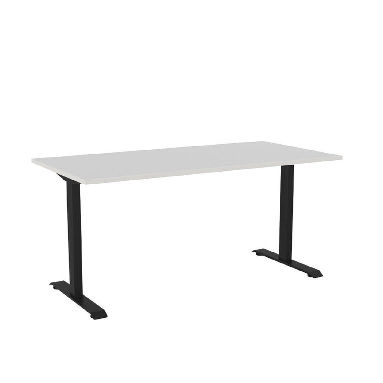 Knights Haven Fixed Single Sided Desk Frame with White Top