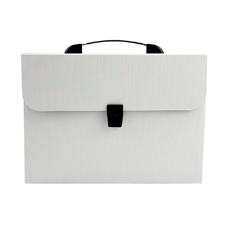 WS Deluxe Pp Expanding File Handle White