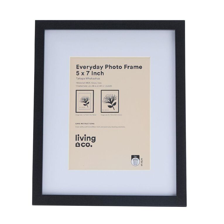 Living & Co Everyday Photo Frame 5in x 7in Black
