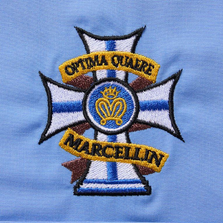 Schooltex Marcellin College Short Sleeve Shirt with New Embroidery