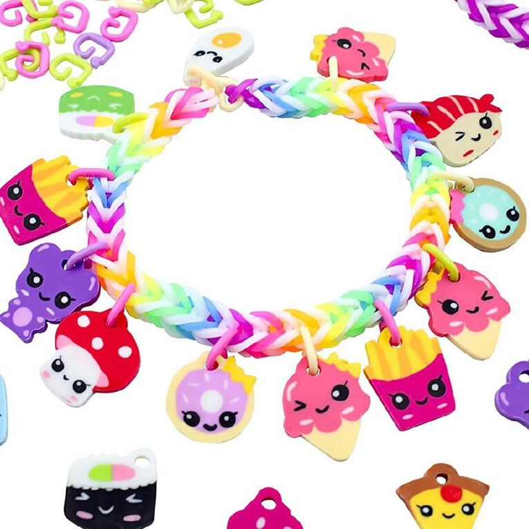 Rainbow Loom Loomi-Pals Charm Bracelet Kit Food Theme