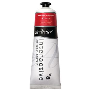 Atelier S3 Acrylic Paint Napthol Crimson Red 80ml
