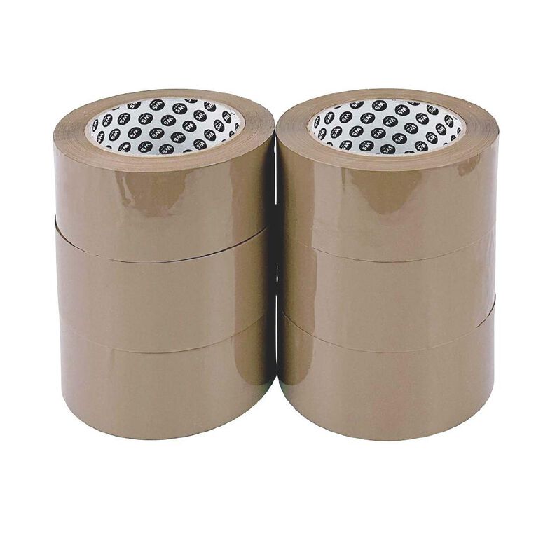 WS Packaging Tape Tan 48mm X 100m 6 Pack