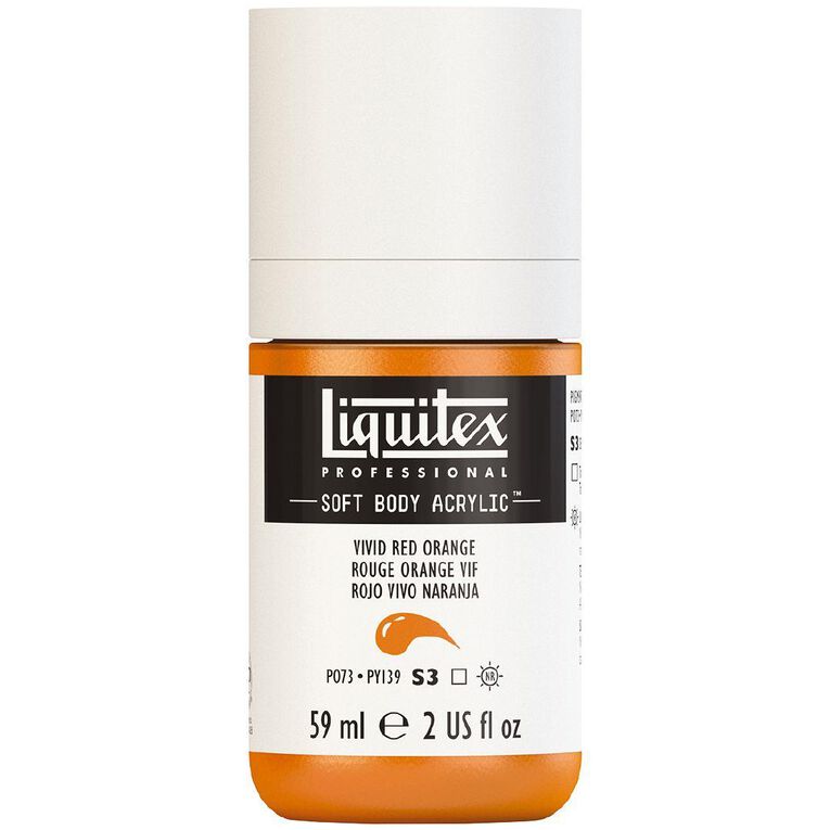 Liquitex Soft S3 Body Acrylic Vivid Red Orange