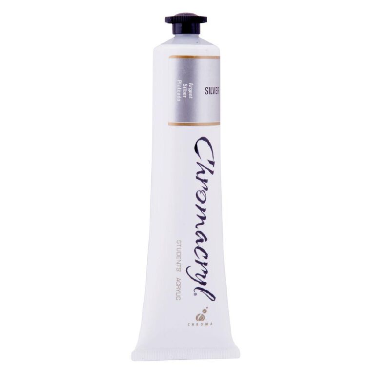 Chromacryl Acrylic Paint Silver 75ml