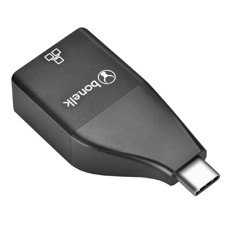 Bonelk USB-C to Ethernet Adapter Black Black