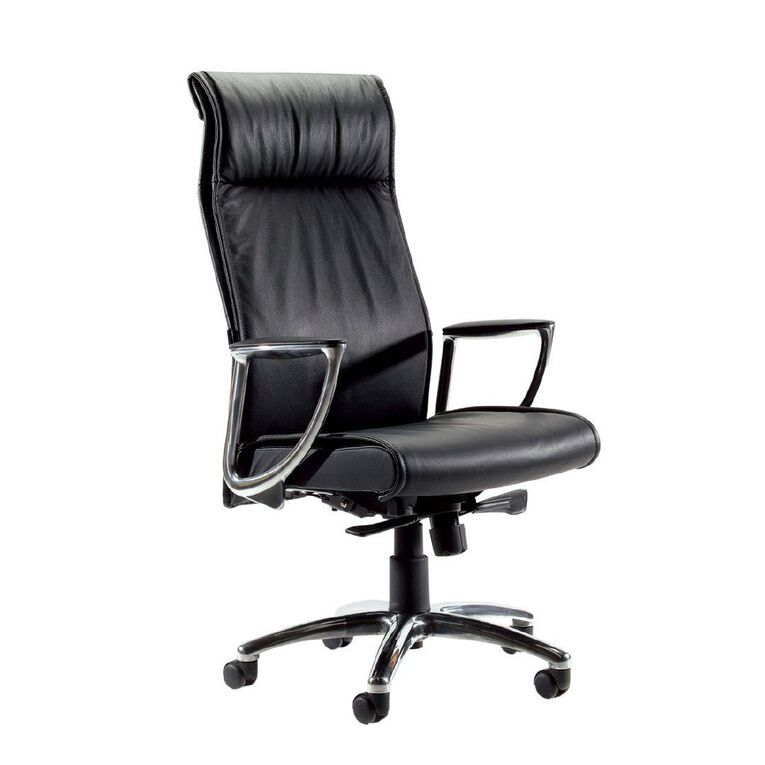 Knight Bentley Highback Black Leather KD