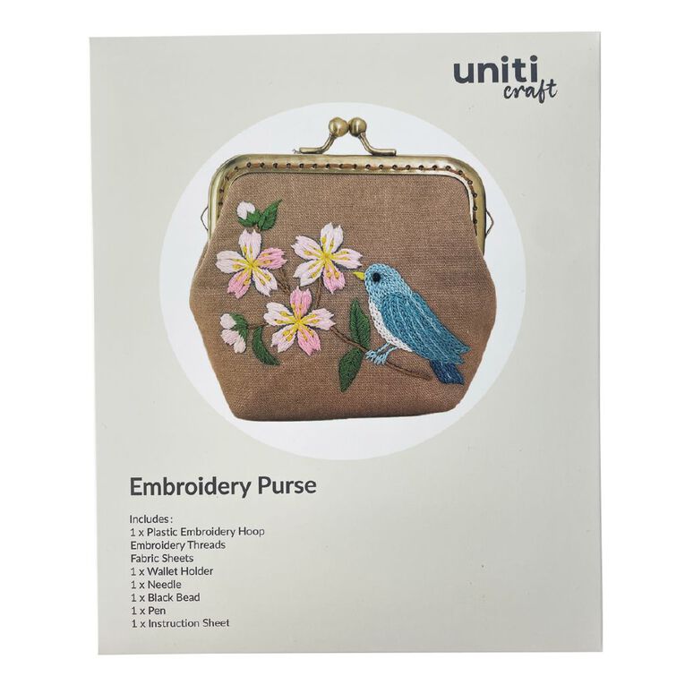 Uniti Craft Embroidery Kit 6inch Purse