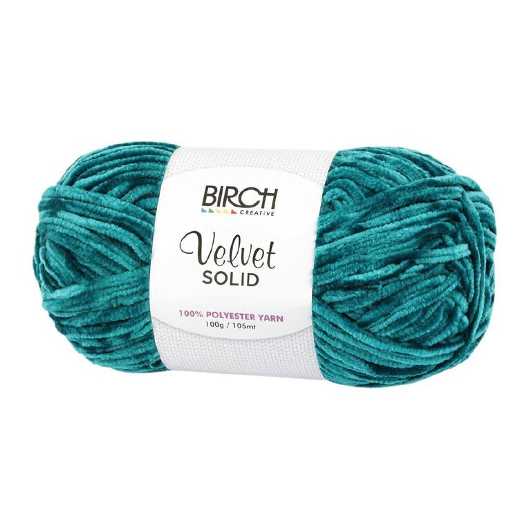 Birch Velvet Yarn 100% Polyester 100G Teal