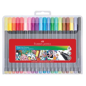 Faber-Castell Grip Fine Pen 0.4mm - Hard Case of 20