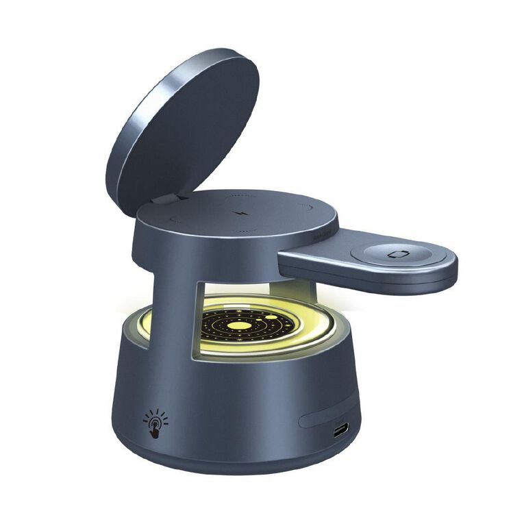 Tech.Inc 4 In 1 Wireless Charging Station With Night Lamp