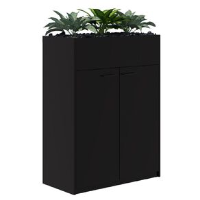 Rapid H Door STO Planters with Plants 1200 x 900 Black