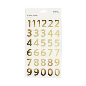 Uniti Numbers Foil Gold 1 Sheet