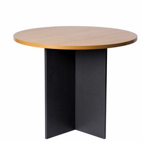 Firstline 900 Round Meeting Table Beech/Ironstone