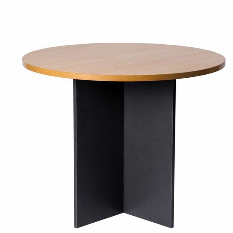 Firstline 900 Round Meeting Table Beech/Ironstone