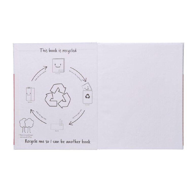 WS Lecture Book 2B5 7mm Ruled Hardcover 94 Leaf Red