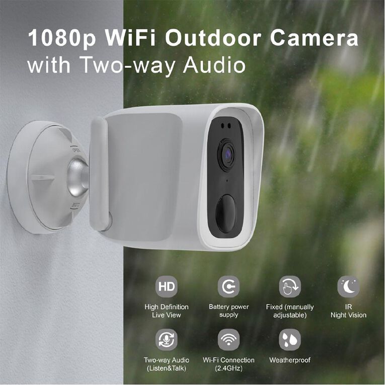 Laser Smart Home Outdoor Security Camera-Twin Pack