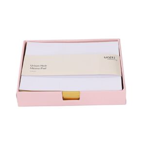 Uniti Stationery Urban Noir Rectangle Memo Pad Pink