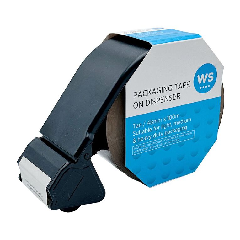 WS Packaging Tape On Dispenser Tan 48mm X 100m