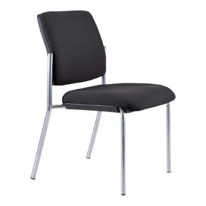 Buro Seating Buro Lindis Chair no Arms Black Reflective Silver