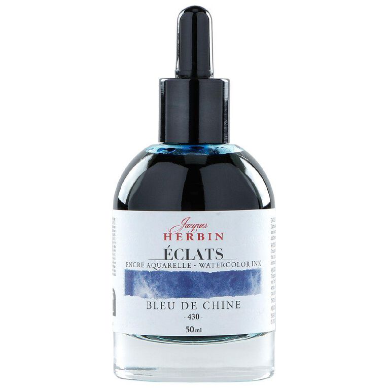 Jacques Herbin Eclats Watercolour Ink 430 50ml China Blue Blue