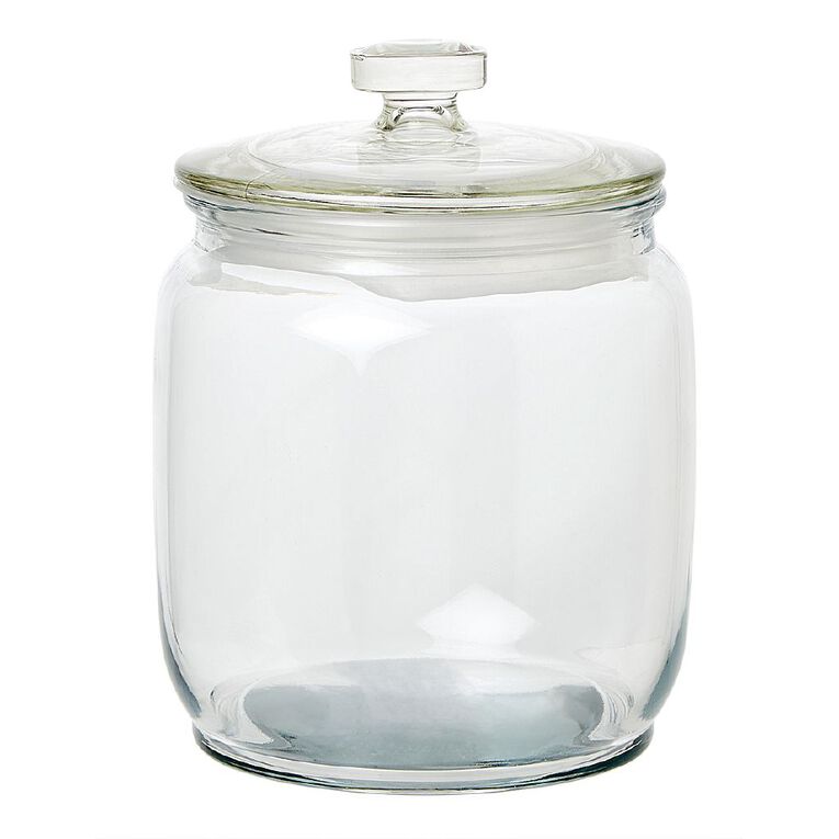 Living & Co Round Glass Jar Clear 1.5L