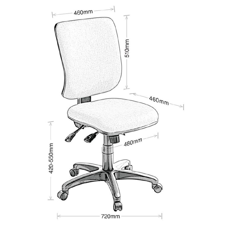 Eden Eden Swatch 3 Lever Highback Ergonomic Chair Navy