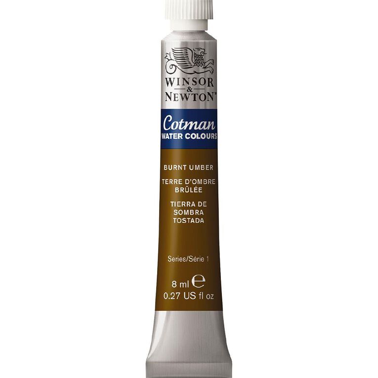 Winsor & Newton Cotman Watercolour Paint 8ml Burnt Umber