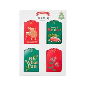Wonderland Foil Christmas Gift Tags Assorted 24 Pack