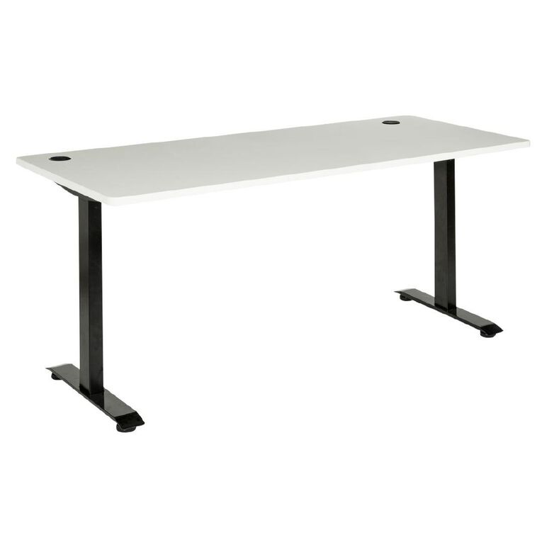 Jasper J Emerge Metal Leg Desk 1800 x 800 Ironstone White