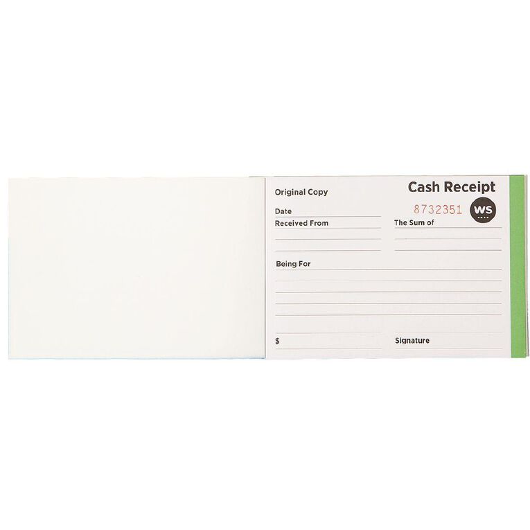 WS Receipt Book NCR 50 Leaf A6 Green Mid
