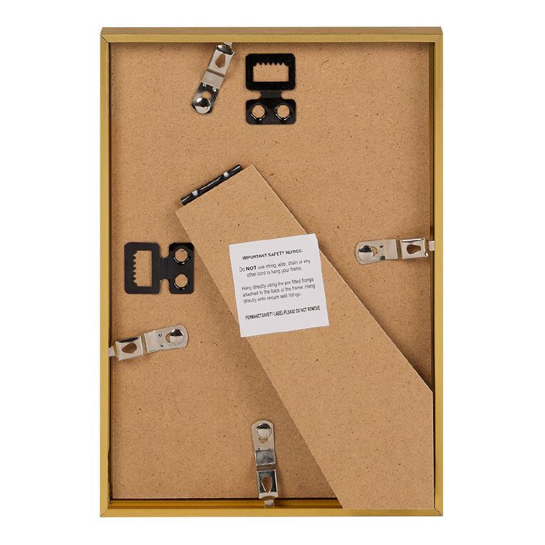 Living & Co Platinum Metal Photo Frame Gold 5in x 7in