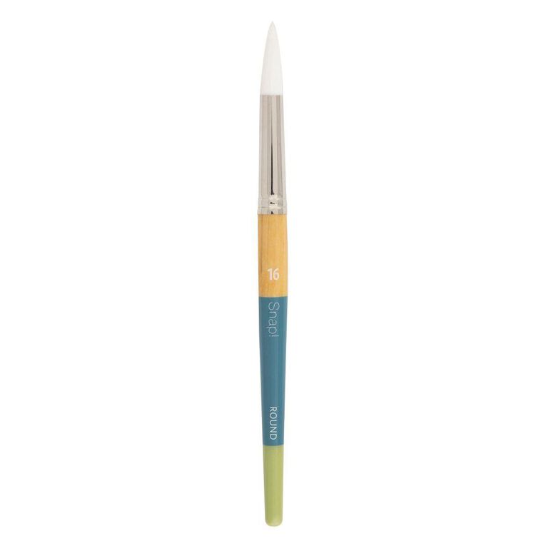 Princeton Snap Brush Short Handle Taklon Round 16 White