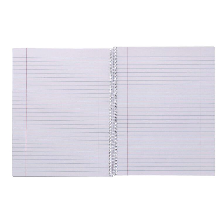 WS Exercise Book 8B4 7mm Ruled Spiral 50 Leaf Wiro Red