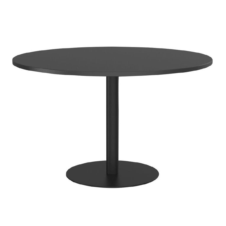 Knights Polo Meeting Table 1200 Round Black Top