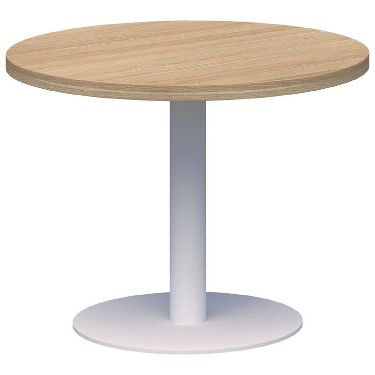Accent Classic Coffee Table White & Classic Oak 600 Diameter
