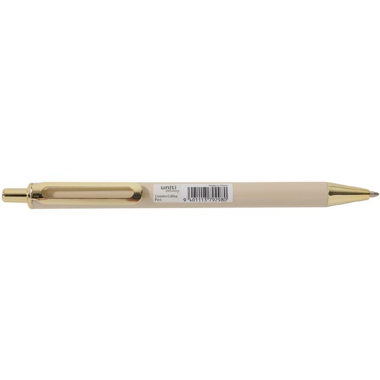Uniti Stationery Country Calling Metal Pen Cream
