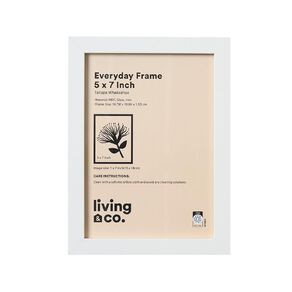 Living & Co Everyday Standard Photo Frame White 5in x 7in