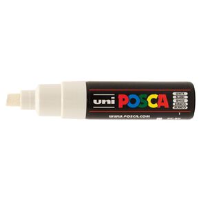 Uni Posca Marker 8.0mm Chisel White