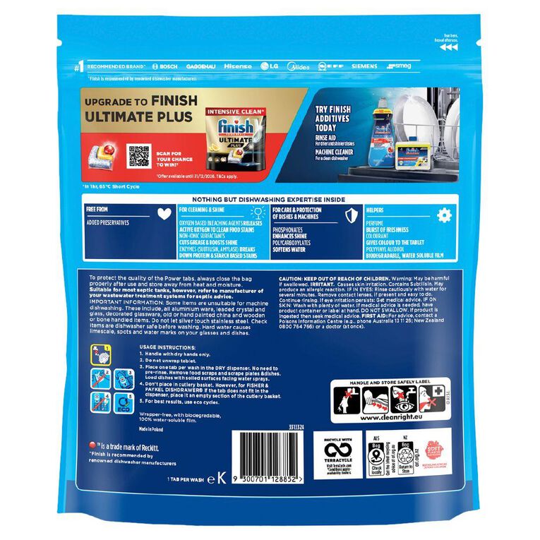 Finish Power Dishwashing Tablets Lemon 48 Pack