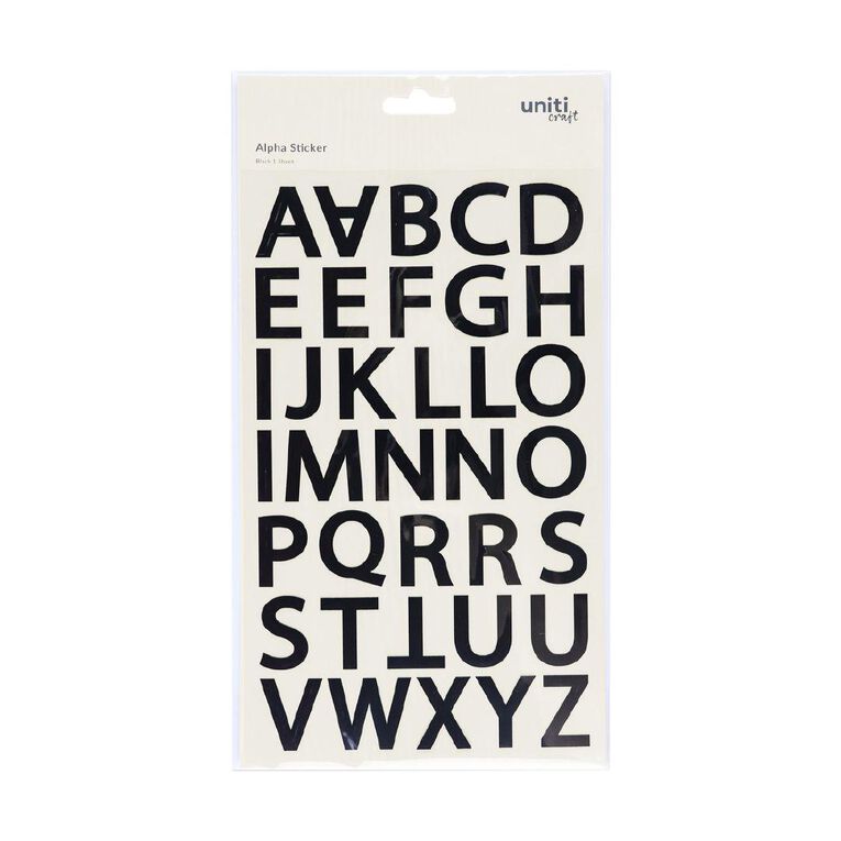Uniti Alpha Stickers Black