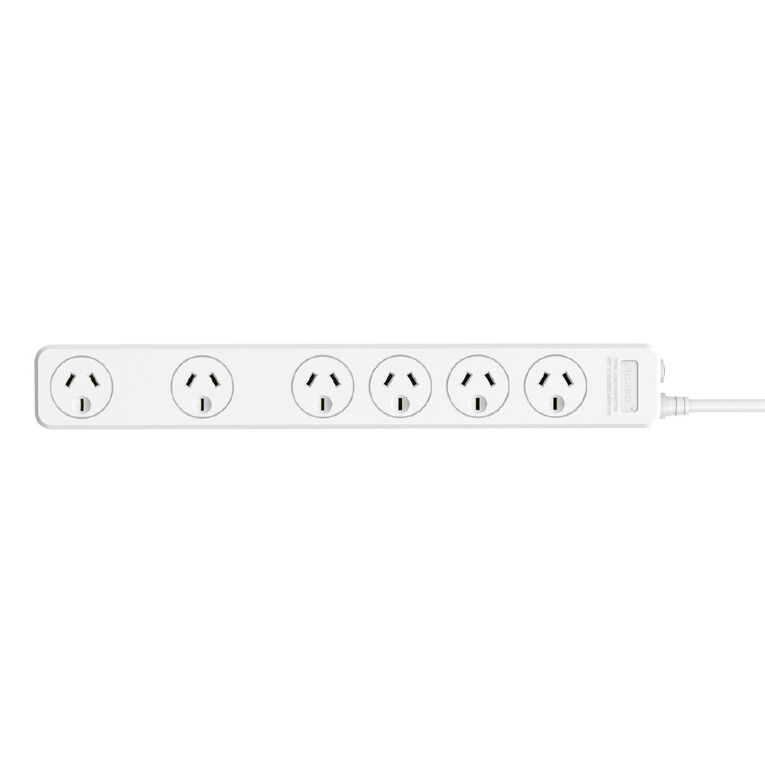Jackson 6 Way Protected Power Board With Spaced Outlets