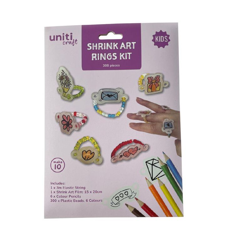 Uniti Kids Shrink Art Rings Kit