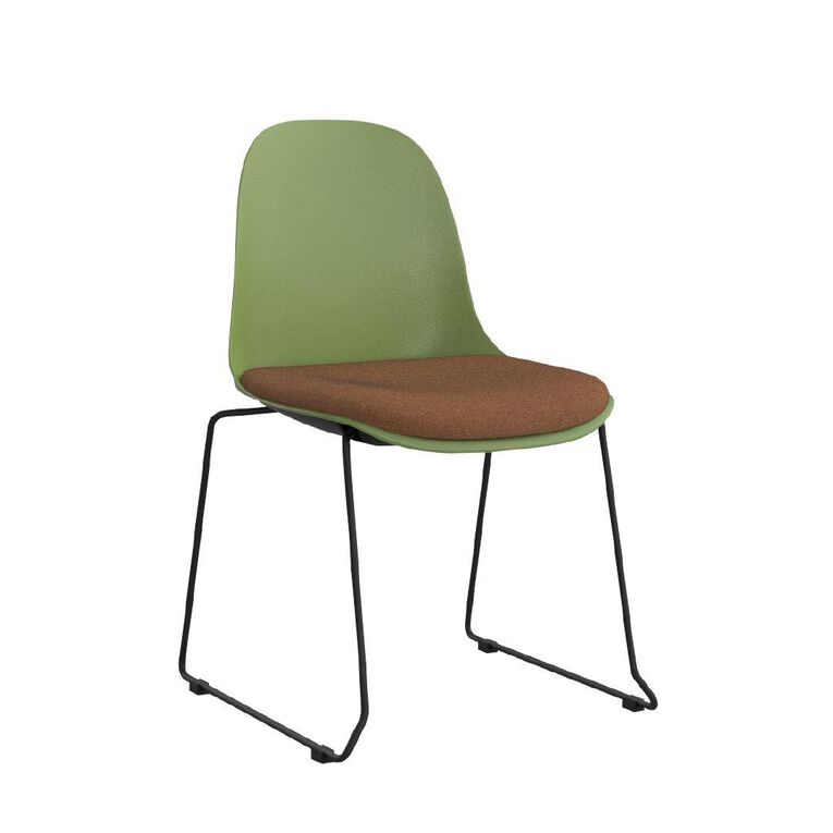 Knights Willow Shell Chair with Fennel Seed Reef Green