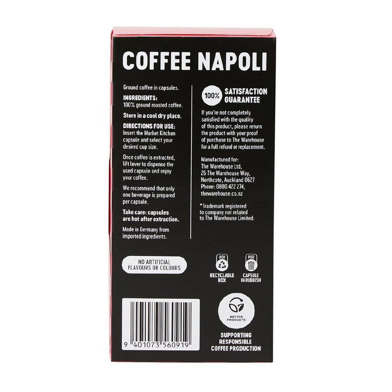 Market Kitchen Coffee Capsule Napoli 10 Pack