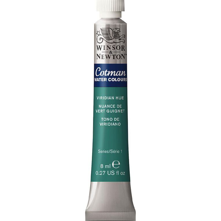 Winsor & Newton Cotman Watercolour Paint 8ml Viridian Green Hue