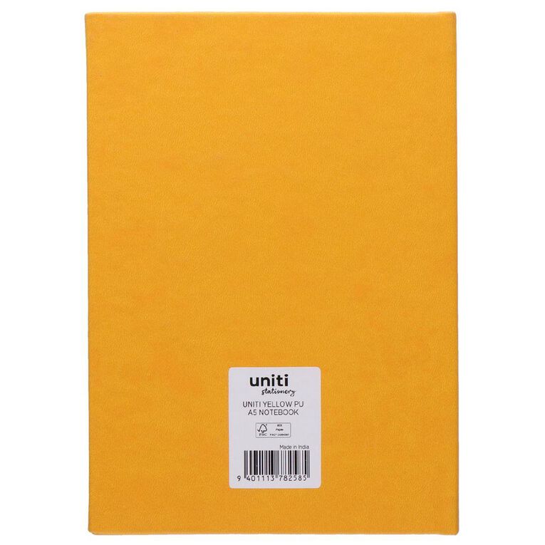 Uniti Stationery Yellow A5 Notebook