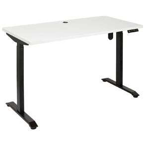 Jasper J Emerge 1200x600 Single Motor HA Desk White Top With Black Base