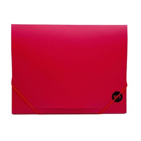 WS Document Wallet PP Elastic Closure Red A4